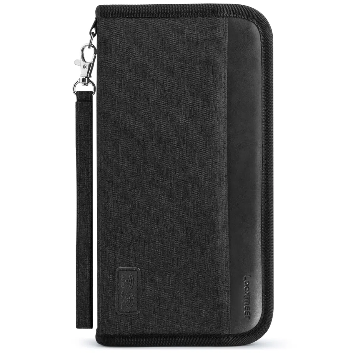 Portfel Podróżny, Etui na Paszport Rodzinny, Organizer na Dokumenty Podróżne, Trwałe Etui na Paszport z Blokadą RFID dla Mężczyzn, Kobiet, Czarny
