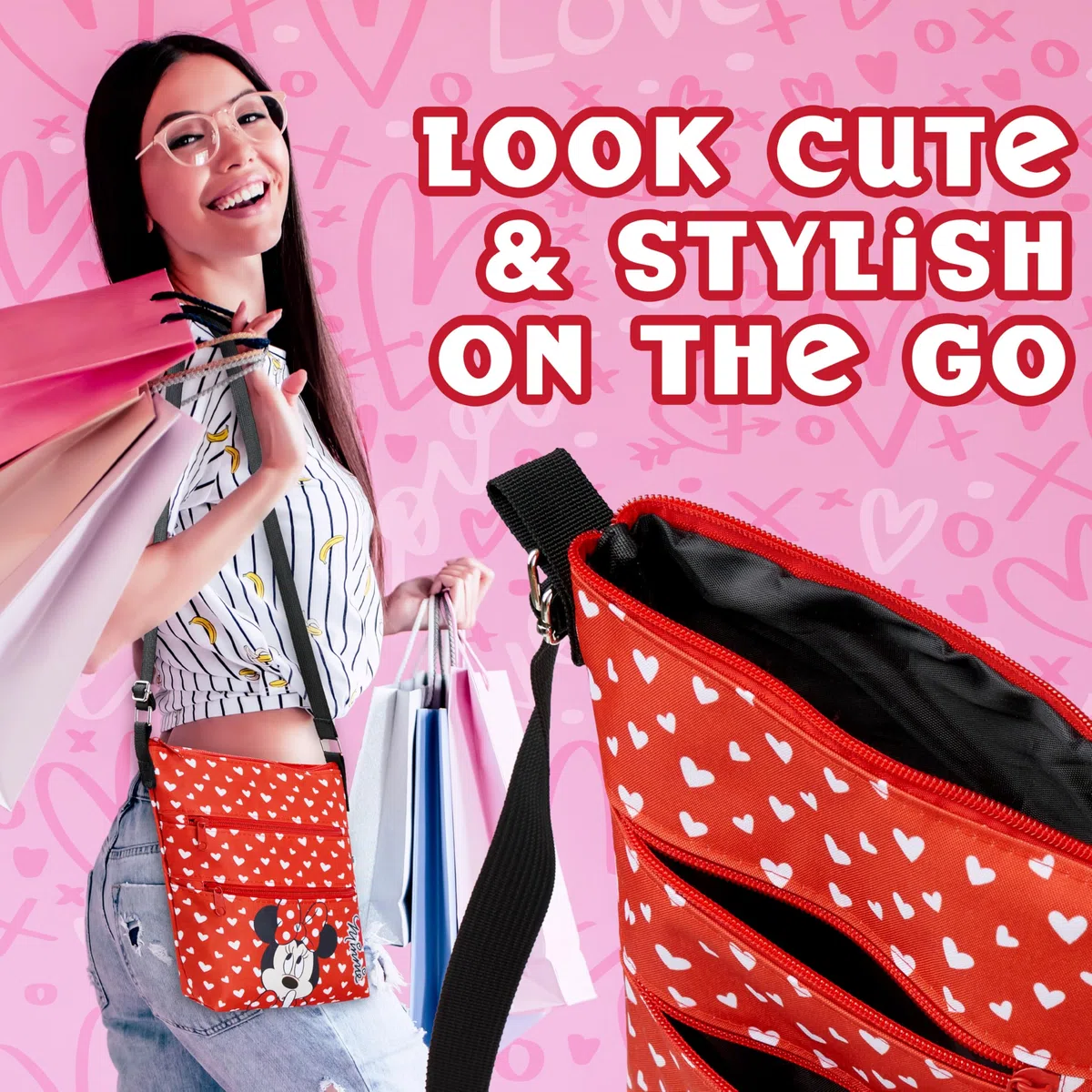 Disney Minnie Mouse Crossbody Bag Wielobarwność
