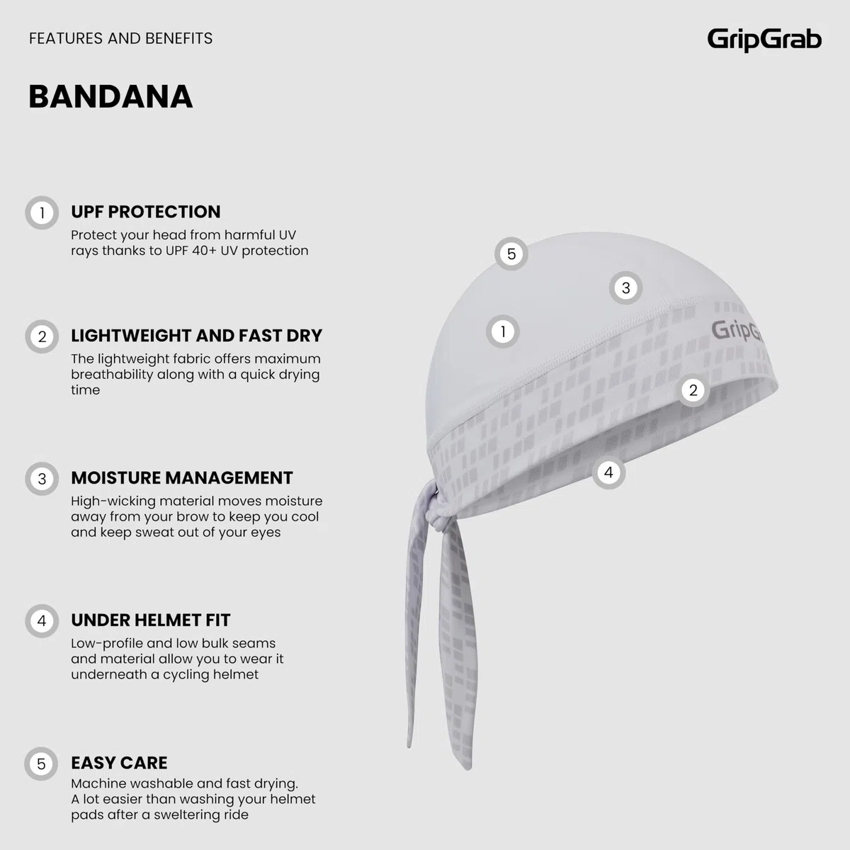 GripGrab bandana chusta na głowę Uniseks Bandana (1 w zestawie)