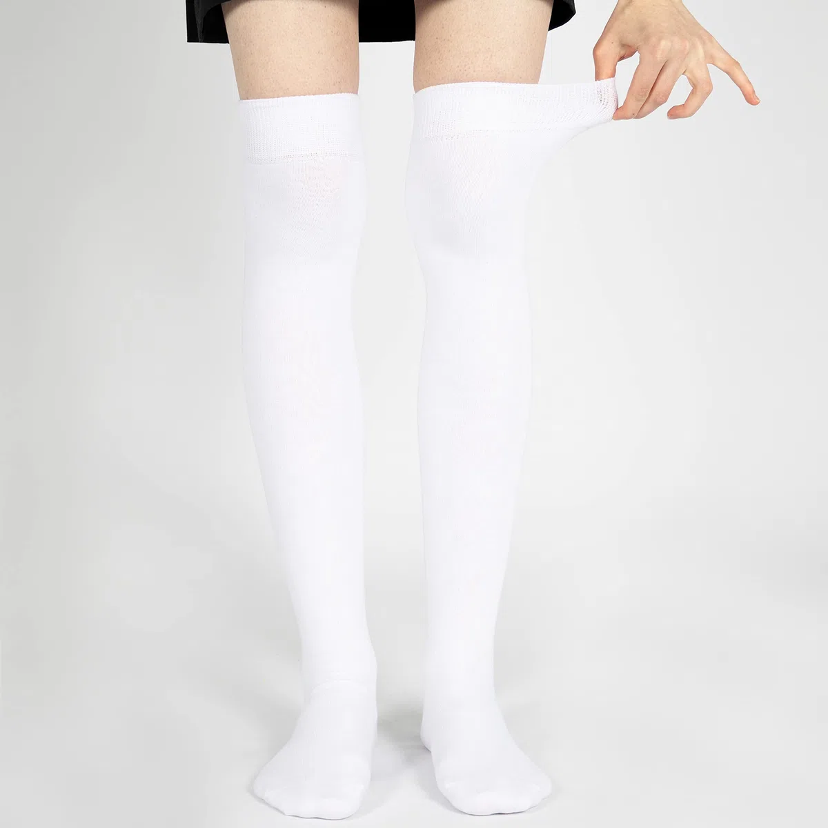 Mysocks Uniseks za kolano gładkie skarpety bezszwowe palce bawełna czesana