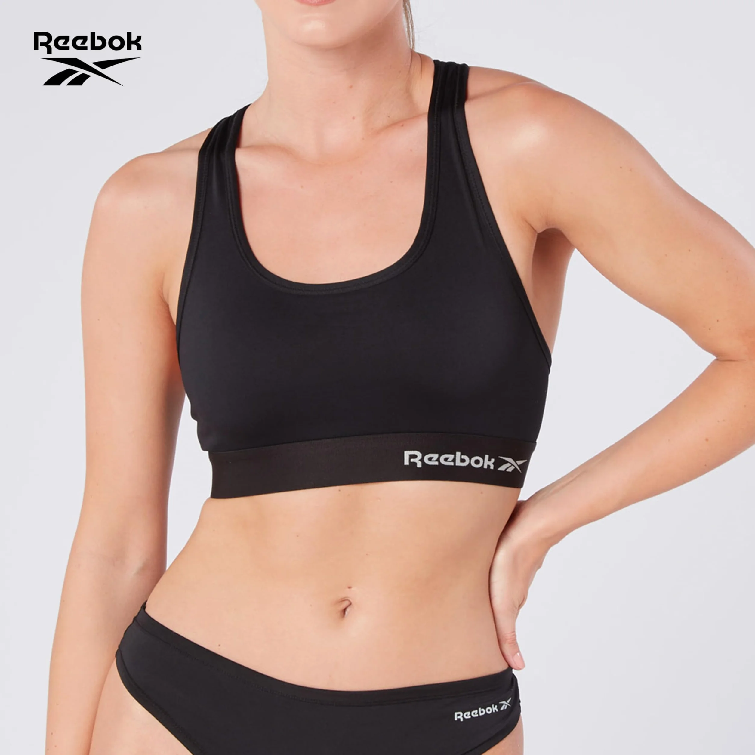Reebok Steffi Simone top damski, Czarny, S