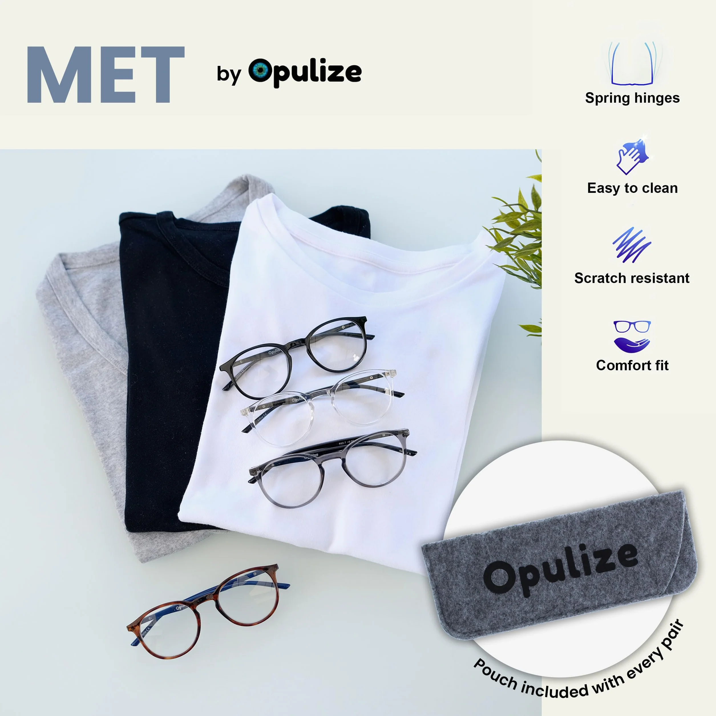 OPULIZE Met okulary do czytania smukła okrągła oprawka zawiasy sprężynowe odporne na zarysowania brązowe skorupy szylkret niebieski pałąk mężczyźni kobiety R60-2 +1.00