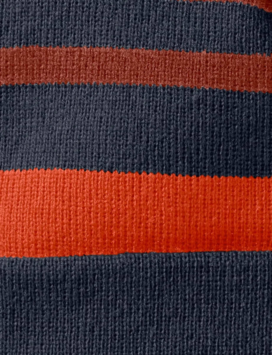 Jack Wolfskin - Stripy Knit Beanie K, beret dziecięcy unisex, Night Blue,