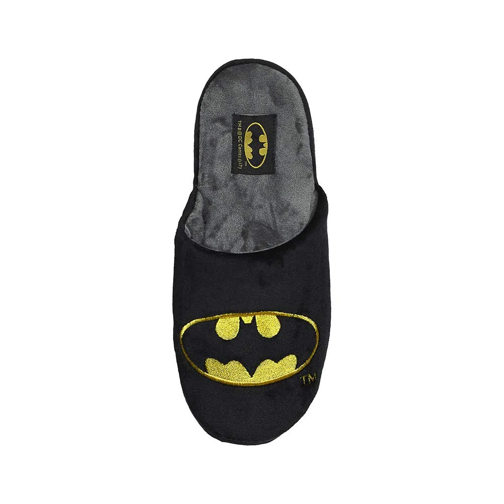 DC Comics The Batman Superman Kapcie Męskie Ciepłe Klapki Domowe Pluszowe Czarne Niebieskie 3 Rozmiary