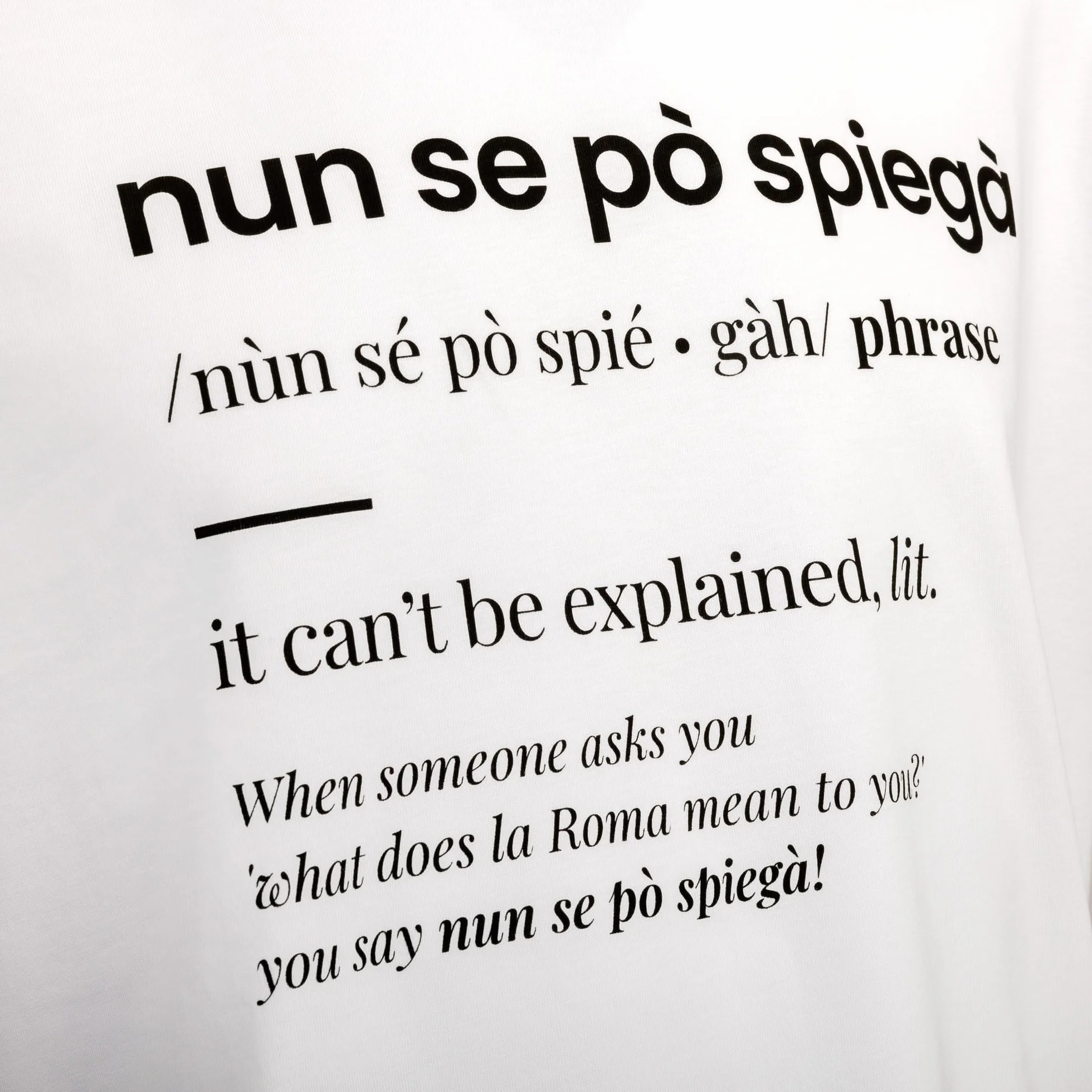 AS Roma Koszulka Uniseks T-shirt Nun Se Po Spiega
