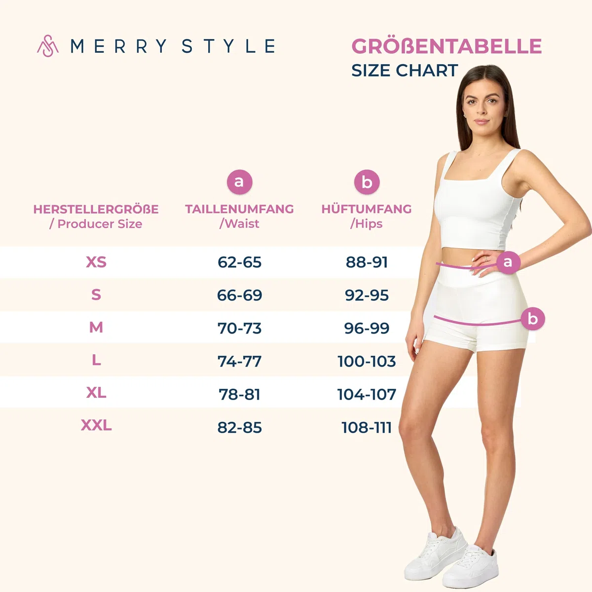 Merry Style Krótkie Legginsy Damskie z Bawełny MS10-359
