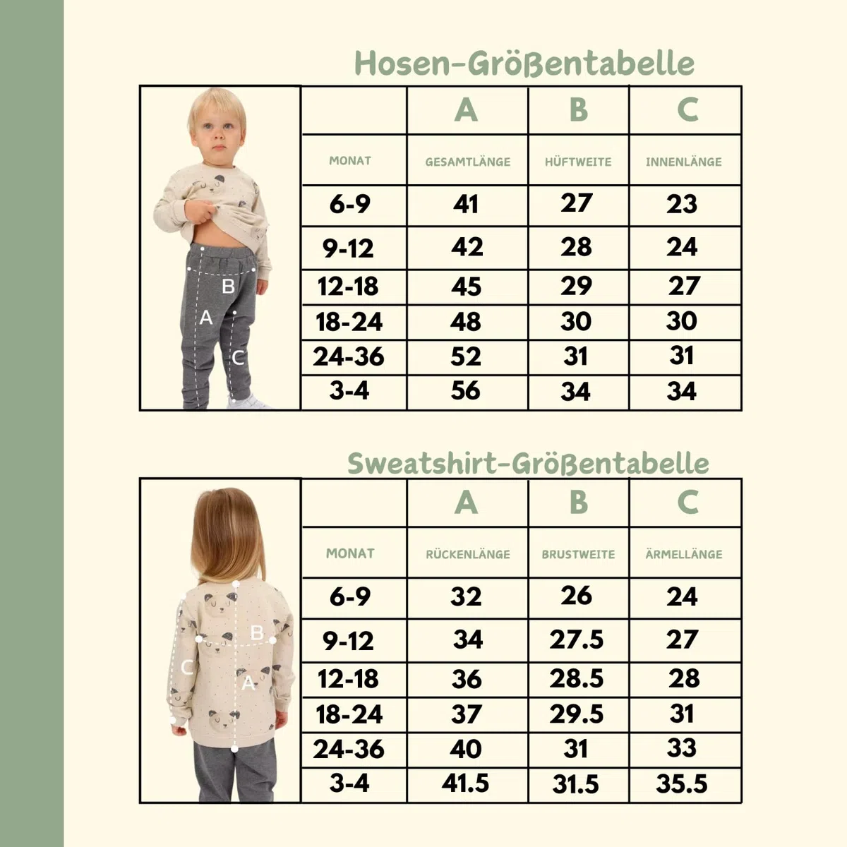 deiko Zestaw odzieży dziecięcej dla chłopców i dziewczynek, unisex, 100 bawełna, 2-częściowy top z długim rękawem i spodnie z kieszeniami